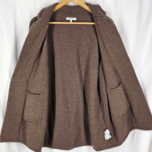 MADEWELL WOMEN'S MERINO WOOL BLEND CARDIGAN SWEATER – SIZE SMALL – OVERSIZED FIT - Picture 3 of 11